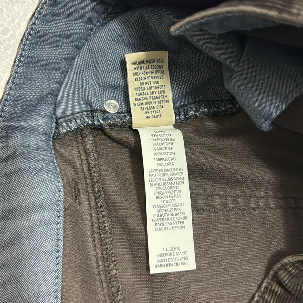 LL Bean Women 10Pet Brown Corduroy Short Pencil Skirt - Picture 6 of 12